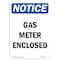 Signmission OSHA Notice, 7" Height, Gas Meter Enclosed Sign, 7" X 5", Portrait OS-NS-D-57-V-13007 - alternate 1